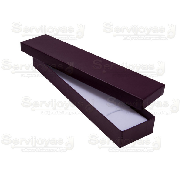 Caja para Pulseras Lino Morada Medidas: 22x5x2.5 1494.PL
