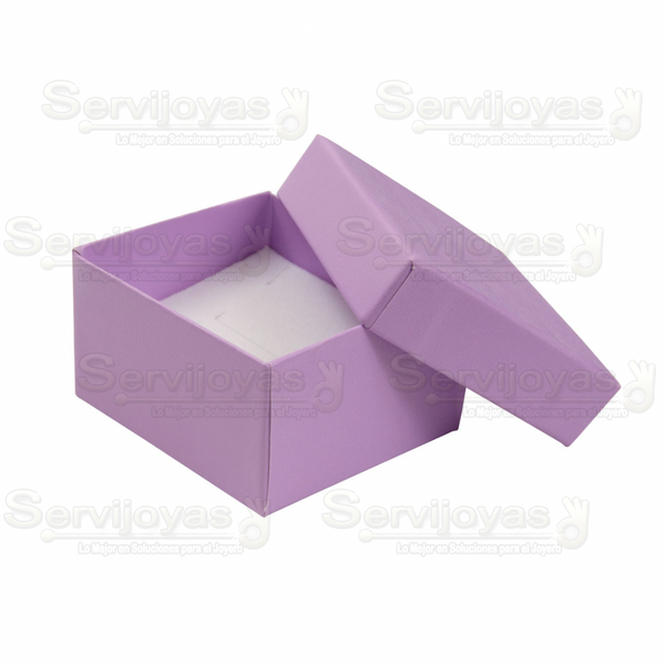 Caja Chica para Anillos y/o Aretes Lino Violeta Medidas: 5.8x5x3cm 1491.VT
