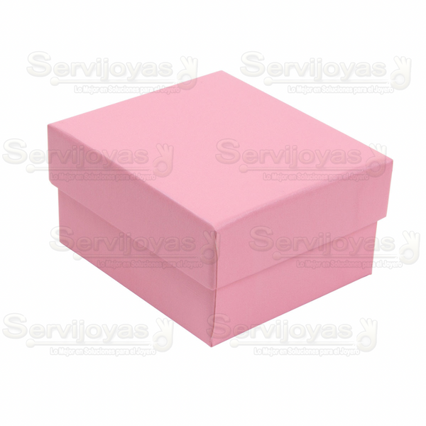 Caja Chica para Anillos y/o Aretes Lino Rosa Medidas: 5.8x5x3cm 1491.PK