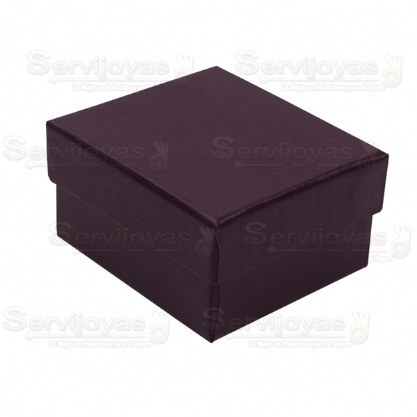 Caja Chica para Anillos y/o Aretes Lino Morada Medidas: 5.8x5x3cm 1491.PL