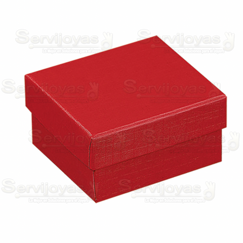 Caja Chica para Anillos y/o Aretes Lino Rojo 1491.RD