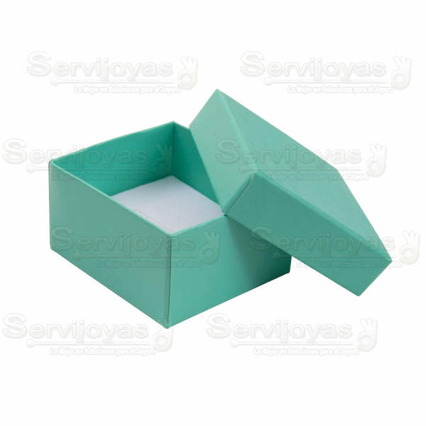 Caja Chica para Anillos y/o Aretes Lino Aqua Medidas: 5.8x5x3cm 1491.AQ