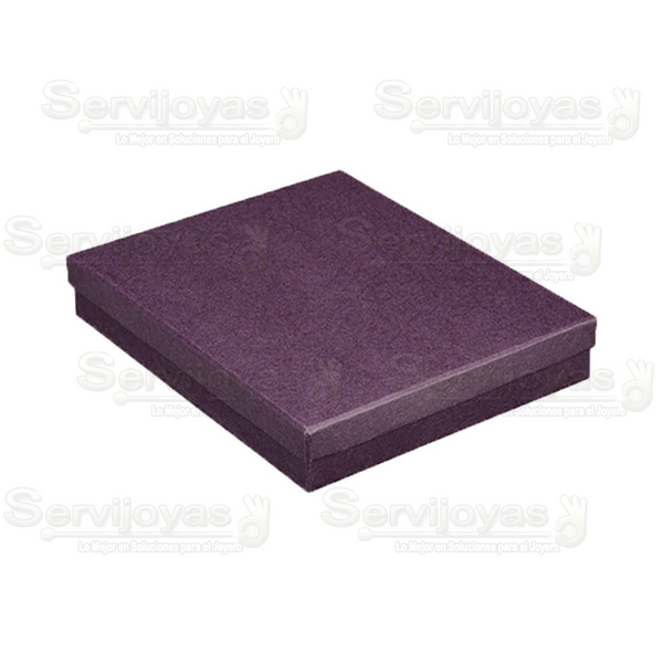 Caja de Collares, Anillo y Aretes Multicolor Morado Medidas: 15x18.5x3cm 1485.PL