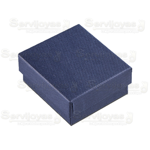 Caja Chica para Anillo y/o Aretes Multicolor Azul Navy Medidas: 5.8x5x3cm 1481.NB
