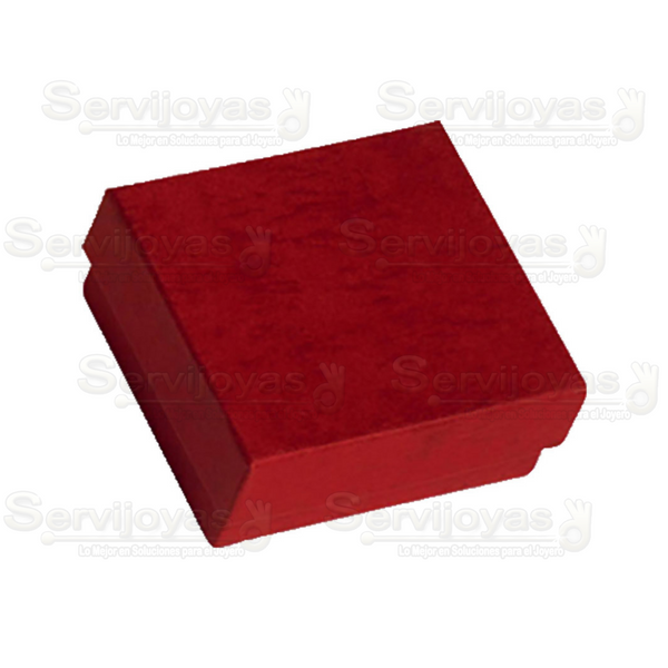 Caja Chica para Anillo y/o Aretes Multicolor Roja Medidas: 5.8x5x3cm 1481.RD