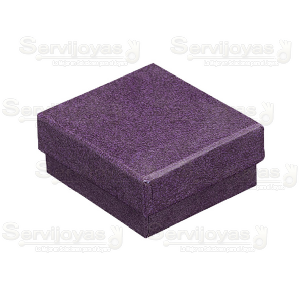 Caja Chica para Anillo y/o Aretes Multicolor Morada Medidas: 5.8x5x3cm 1481.PL
