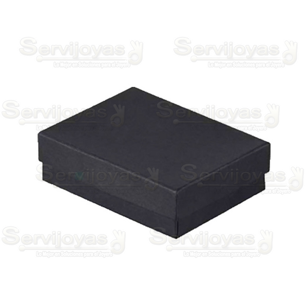 Caja para Aretes Largos o Juego Chico Multicolor Negra Medidas: 8x6x2.5cm 1482.BK