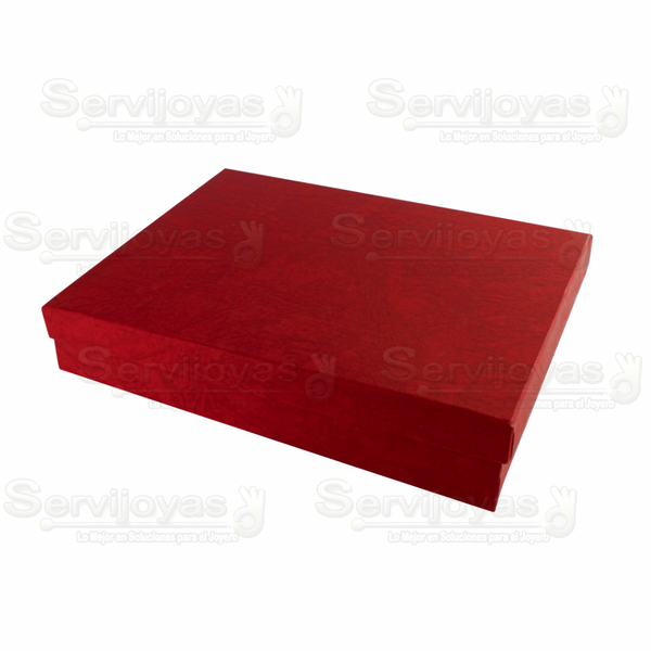 Caja para Collar Extra Grande Multicolor Roja Medidas: 16.8x22.2x4cm 1487.RD