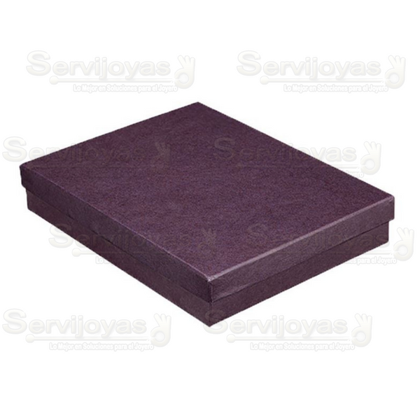 Caja para Collar Extra Grande Multicolor Morada Medidas: 16.8x22.2x4cm 1487.PL