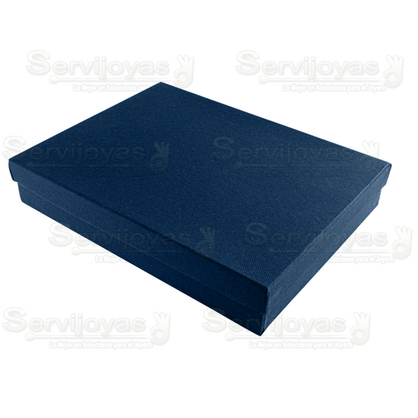Caja para Collar Extra Grande Multicolor Azul Navy Medidas: 16.8x22.2x4cm 1487.NB