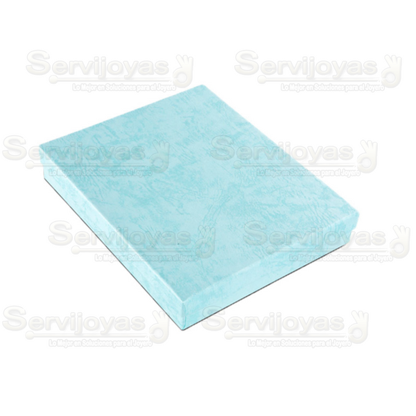 Caja para Collar Extra Grande Multicolor Azul Claro Medidas: 16.8x22.2x4cm 1487.LB