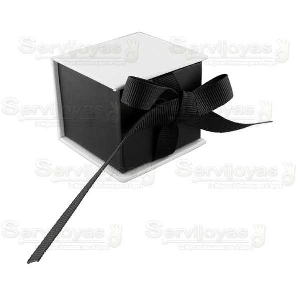 CAJA MURANO CHICA BLANCO/NEGRO Medidas: 5x5x4.5cm 1431.WH/BK