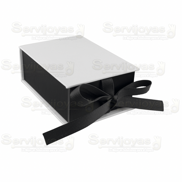 CAJA MURANO MEDIANA BLANCO/NEGRO Medidas: 10x7x4cm 1432.WH/BK
