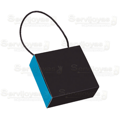 Caja Paris Chica Negro con Azul 1180.BL
