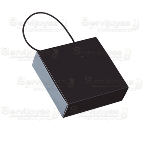 Caja Paris Mediana Negro con Plata 1181.SL
