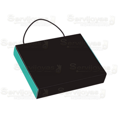 Caja París Grande Negro con Aqua 1182.AQ