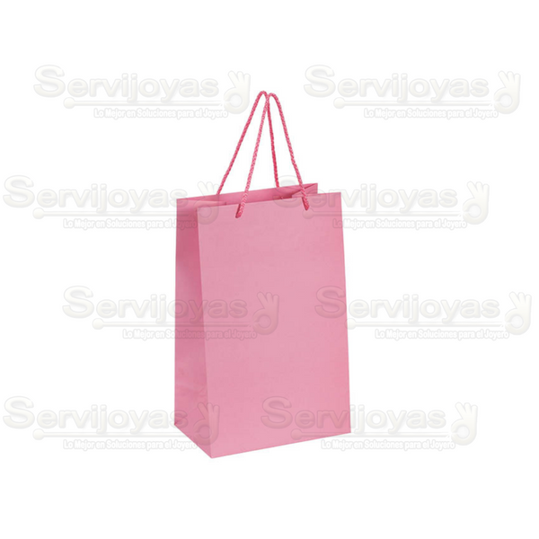 Bolsa de Papel Mate Grande Rosa 2804.PK