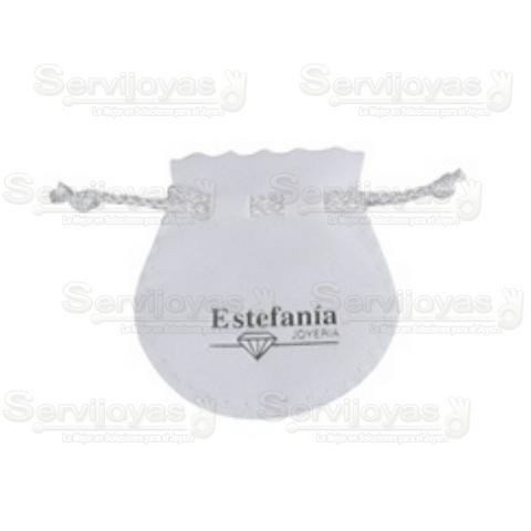 Bolsa de Velour Grande Ovalada Blanca 2440.WH