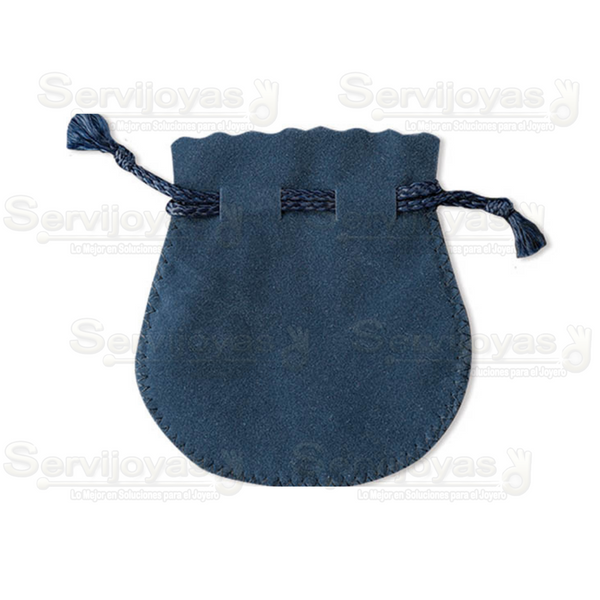 Bolsa de Velour Grande Ovalada Azul Medidas: 10.5x10cm 2440.BL