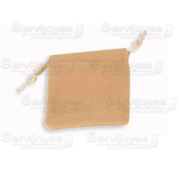 Bolsa de Velour Chica Beige 2400.BG