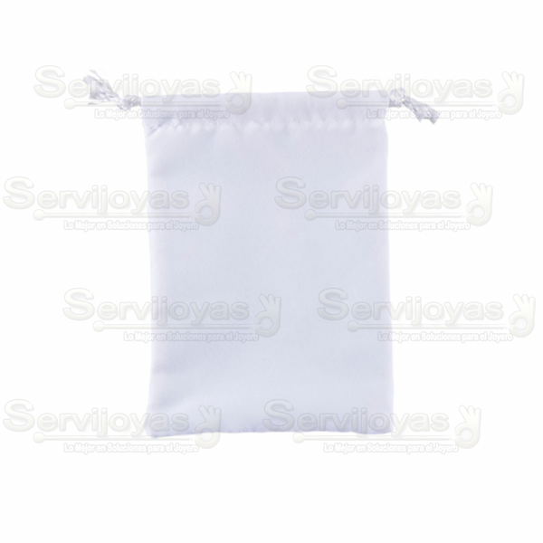Bolsa de Velour Grande Blanca Medidas: 13x9.5cm 2410.WH