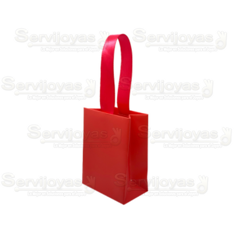 Bolsa De Papel Mate Mini Con Listón Rojo (paq. 10pzas) 2810.RD