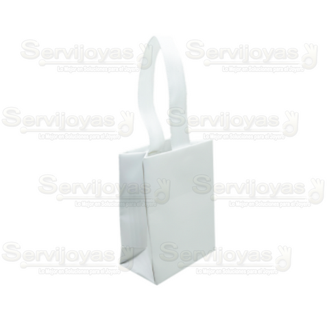 Bolsa De Papel Mate Mini Con Listón Blanco (paq. 10pzas) 2810.WH