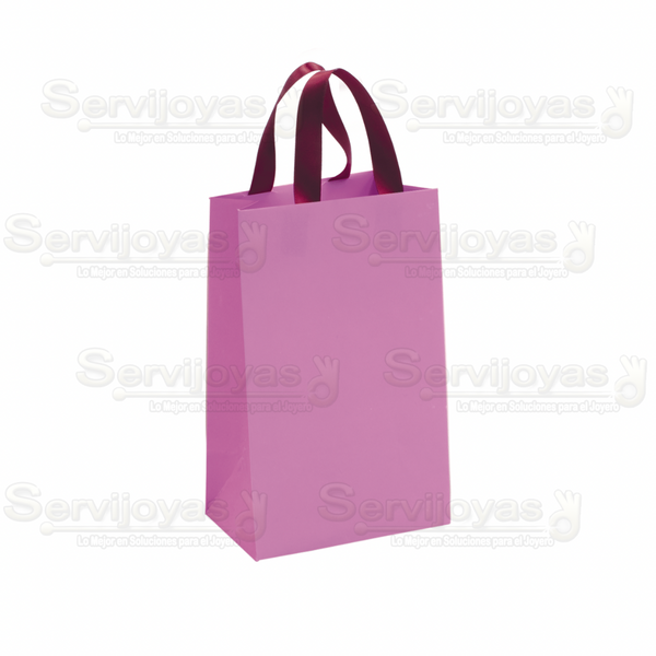 Bolsa De Papel Mate Extra Grande Con Listón Lila Medidas: 21x13x33.5cm 2815.VT
