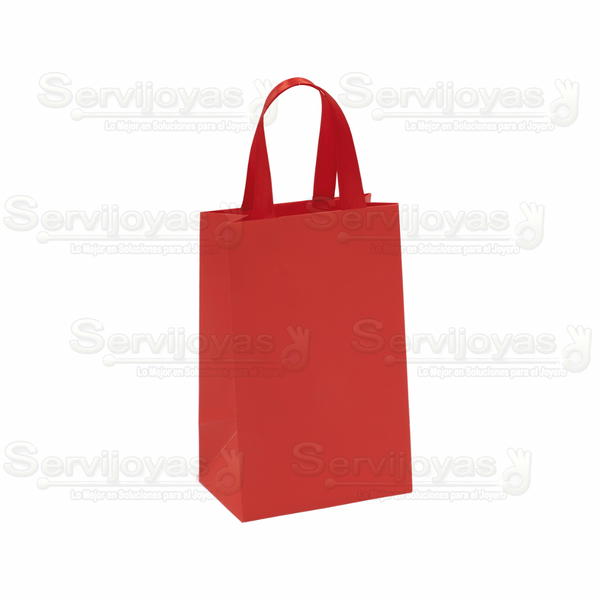 Bolsa De Papel Mate Extra Grande Con Listón Rojo Medidas: 21x13x33.5cm 2815.RD
