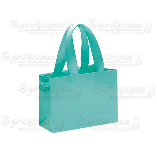 Bolsa De Papel Brillante Chica Con Listón Anua Medidas: 12x5x9cm 2911.AQ