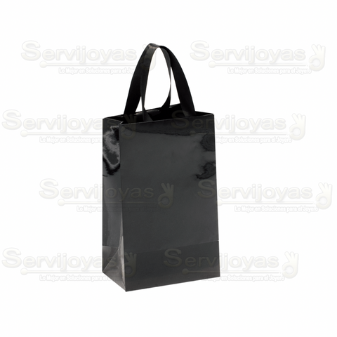 Bolsa De Papel Brillante Extra Grande Con Listón Negro (paq. 10pzas) 2915.BK