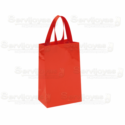 Bolsa De Papel Brillante Extra Grande Con Listón Rojo (paq. 10pzas) 2915.RD