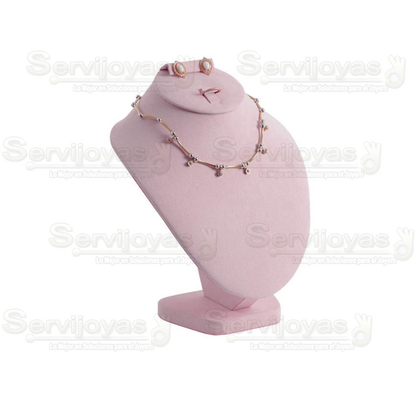 Exhibidor Candy Rosa Cuello Princesa para Collar, Aretes y Anillos Medidas: 18x17x23.5cm 6931
