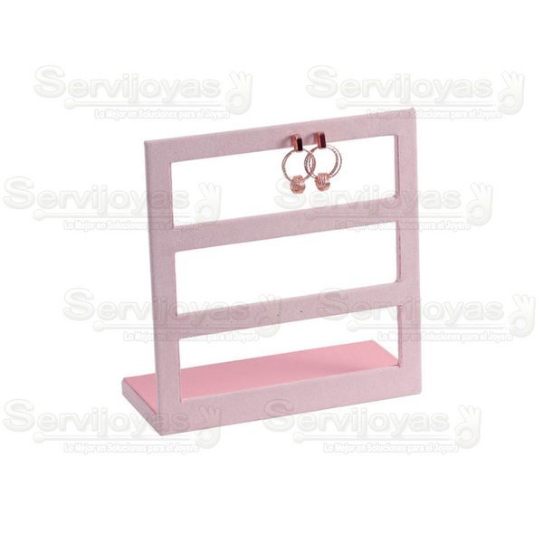 Exhibidor Candy Rosa 3 Niveles para Aretes Medidas: 18.2x8.2x19.4cm 6998