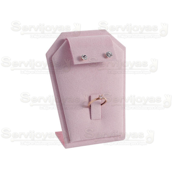 Exhibidor Candy Rosa para Juego: Arete y Anillo Medidas: 8.2x4x10cm 6955