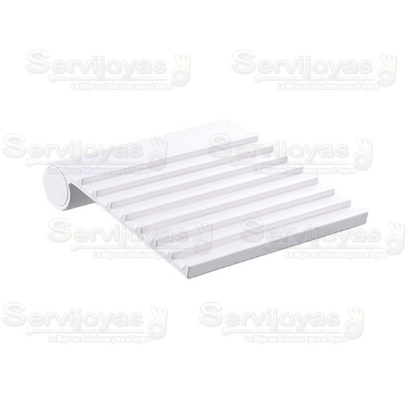 Exhibidor Imitación Piel Blanco para 8 Pulseras Medidas: 19.6x20.4x4cm 5905.WH