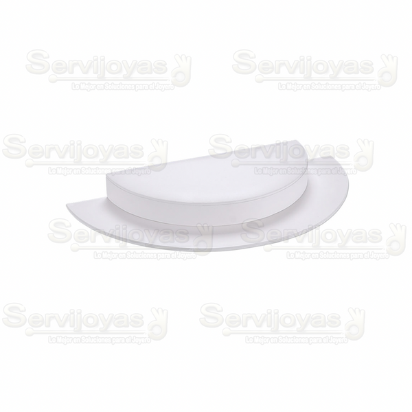 Exhibidor Imitación Piel Blanco Modulo Circular Medidas: 50x25x5cm 5975.WH