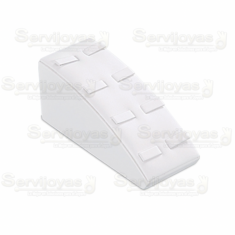 Exhibidor para 4 Pares de Argollas Vinipiel Blanca 6007.WH