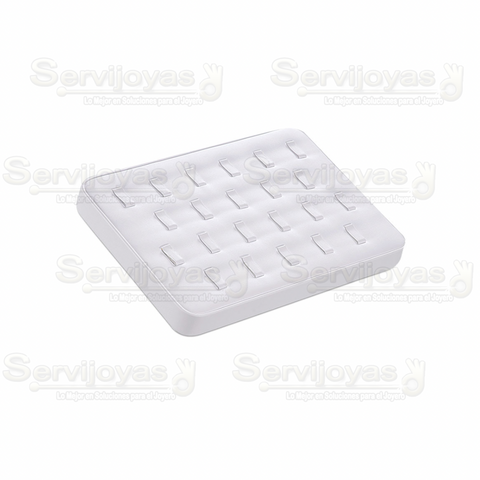 Charola para 22 Anillos Vinipiel Blanca 5944.WH