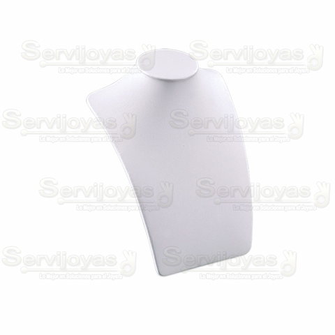 EXHIBIDOR IMITACIÓN PIEL CUELLO ELEGANTE MEDIANO PARA COLLAR - BLANCO 5987.WH