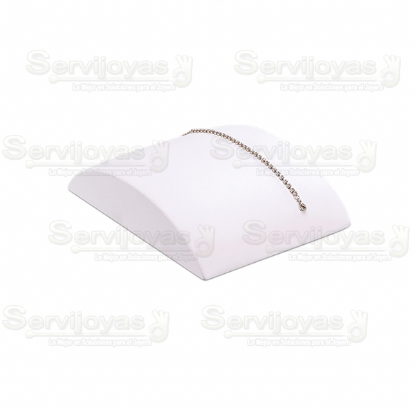 Exhibidor Imitación Piel Blanco Domo Grande para Pulsera Medidas: 19.9x15.2x4.7cm 5902.WH