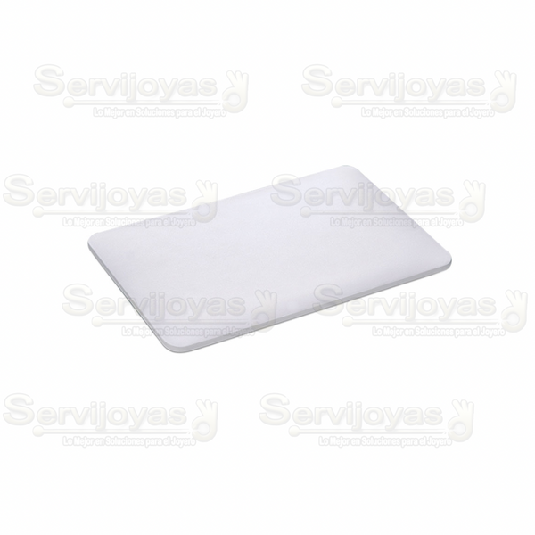 Exhibidor Imitación Piel Blanco Base para Mostrar Joyería Medidas: 30.7x20.5x1.3cm 5969.WH