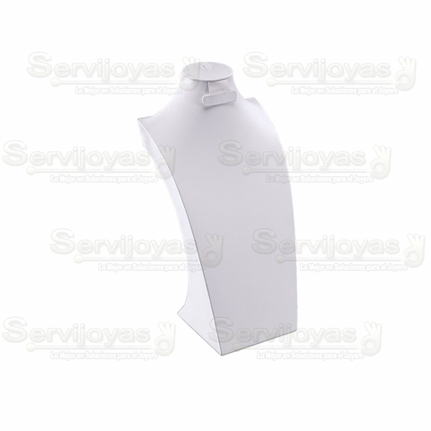 Cuello Fashion Grande con Aretes y Anillo Vinipiel Blanca 5996.WH