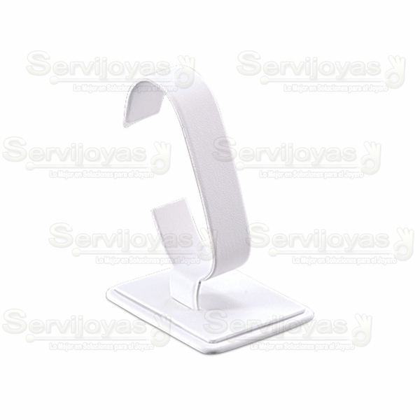 Exhibidor Imitación Piel Blanco para Reloj Medidas: 5.2x6.5x11cm 5803.WH