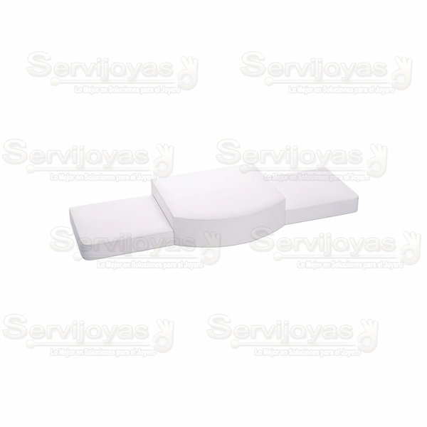 Exhibidor Imitación Piel Blanco Base Derecha Medidas: 22.2x20.2x4.7cm 5978.WH
