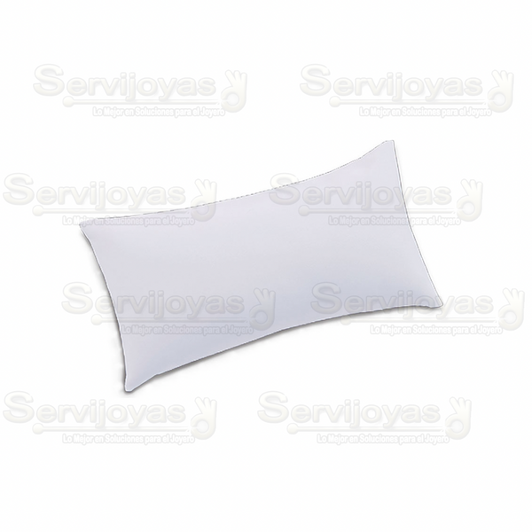Exhibidor Imitación Piel Blanco Almohada Doble para Reloj, Brazalete o Pulsera Medidas: 17x8x5cm 6014.WH