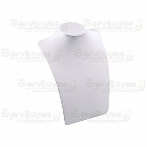 EXHIBIDOR IMITACIÓN PIEL CUELLO ELEGANTE CHICO PARA COLLAR - BLANCO 5986.WH