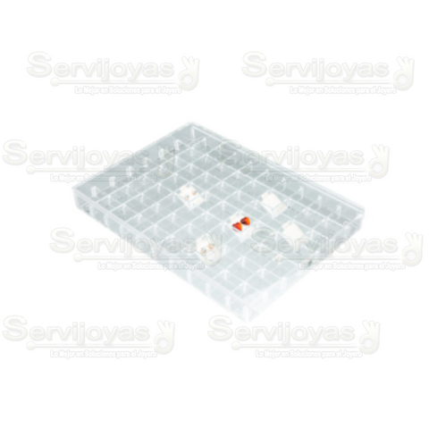 Charola sin Tapa para 70 Blisters Chicos para Broquel Acrílico Transparente 5622