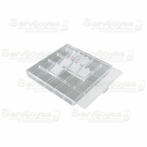 Charola con Tapa para 20 Blisters Grande Acrílico Transparente 5560