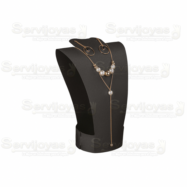 Exhibidor Armable Acrílico Negro Cuello Largo Extra Grande Medidas: 19x14.5x26.5cm 5288